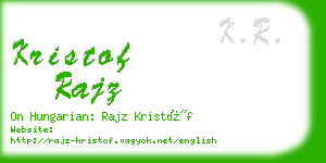 kristof rajz business card